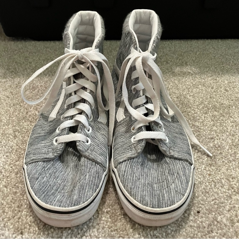 Vans High Top Corduroy Sneakers Skate High SK8 Gray/White